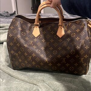 Louis Vuitton Brown and Tan Monogram Bag